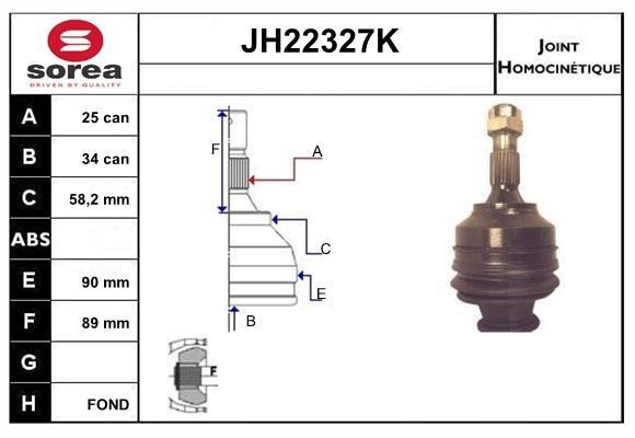 SNRA JH22327K Шарнир равных угловых скоростей (ШРУС) JH22327K: Отличная цена - Купить в Польше на 2407.PL!