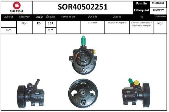 SNRA SOR40502251 Pompa hydrauliczna, układ kierowniczy SOR40502251: Dobra cena w Polsce na 2407.PL - Kup Teraz!