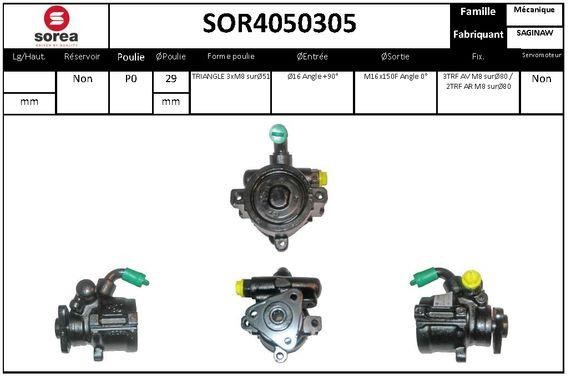 SNRA SOR4050305 Насос гідропідсилювача керма SOR4050305: Приваблива ціна - Купити у Польщі на 2407.PL!