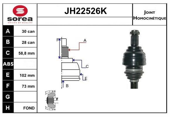 SNRA JH22526K Шарнір рівних кутових швидкостей (ШРКШ) JH22526K: Приваблива ціна - Купити у Польщі на 2407.PL!