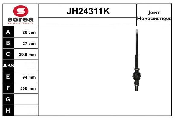 SNRA JH24311K Joint kit, drive shaft JH24311K: Buy near me in Poland at 2407.PL - Good price!