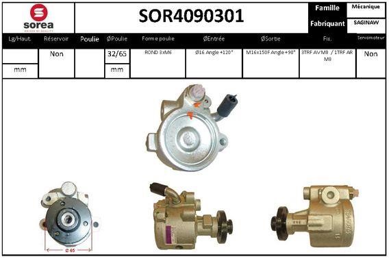 SNRA SOR4090301 Pompa hydrauliczna, układ kierowniczy SOR4090301: Dobra cena w Polsce na 2407.PL - Kup Teraz!