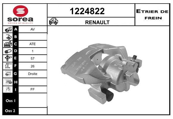 SNRA 1224822 Brake caliper 1224822: Buy near me at 2407.PL in Poland at an Affordable price!