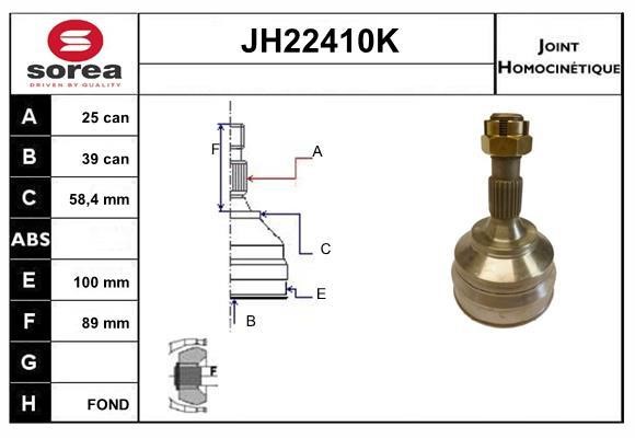 SNRA JH22410K CV joint JH22410K: Buy near me in Poland at 2407.PL - Good price!
