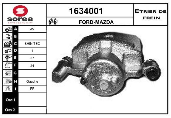 SNRA 1634001 Brake caliper front left 1634001: Buy near me at 2407.PL in Poland at an Affordable price!