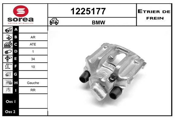 SNRA 1225177 Brake caliper rear left 1225177: Buy near me in Poland at 2407.PL - Good price!