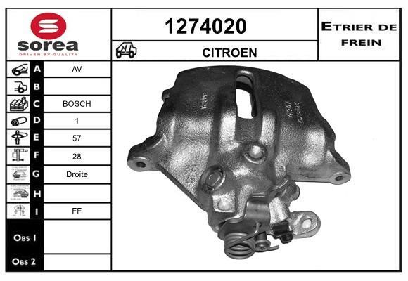 SNRA 1274020 Brake caliper 1274020: Buy near me in Poland at 2407.PL - Good price!