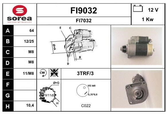 SNRA FI9032 Starter FI9032: Buy near me in Poland at 2407.PL - Good price!