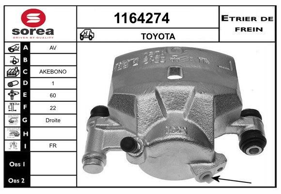 SNRA 1164274 Bremssattel vorne rechts 1164274: Kaufen Sie zu einem guten Preis in Polen bei 2407.PL!