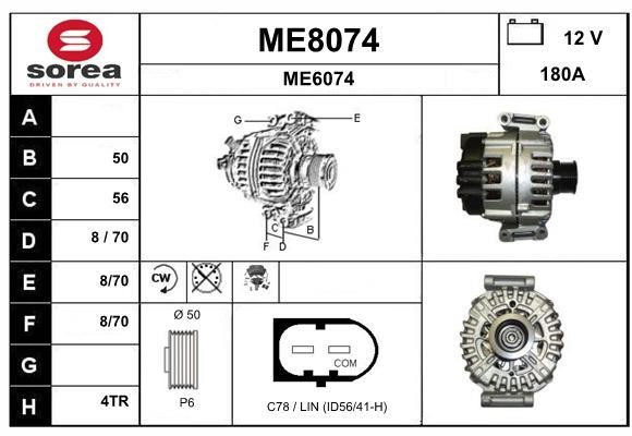 SNRA ME8074 Alternator ME8074: Atrakcyjna cena w Polsce na 2407.PL - Zamów teraz!