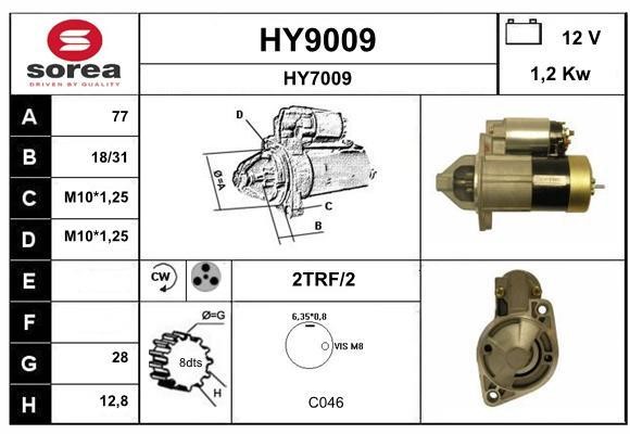 SNRA HY9009 Anlasser HY9009: Kaufen Sie zu einem guten Preis in Polen bei 2407.PL!