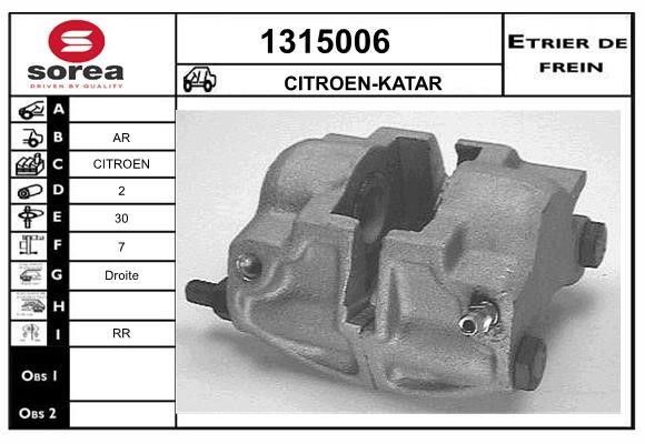 SNRA 1315006 Brake caliper 1315006: Buy near me in Poland at 2407.PL - Good price!