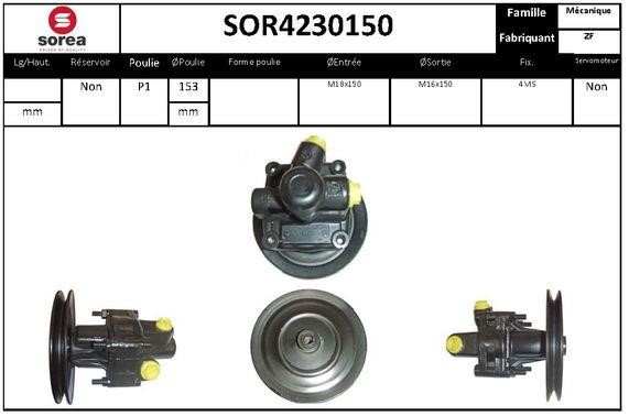 SNRA SOR4230150 Hydraulic Pump, steering system SOR4230150: Buy near me in Poland at 2407.PL - Good price!