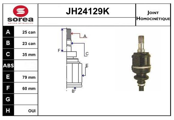 SNRA JH24129K Шарнир равных угловых скоростей (ШРУС) JH24129K: Отличная цена - Купить в Польше на 2407.PL!