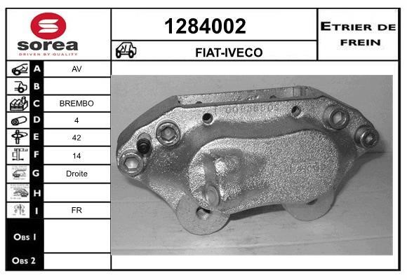 SNRA 1284002 Brake caliper 1284002: Buy near me in Poland at 2407.PL - Good price!