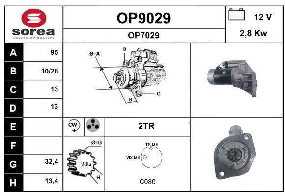 SNRA OP9029 Starter OP9029: Buy near me at 2407.PL in Poland at an Affordable price!