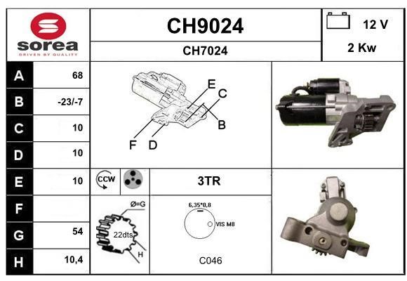 SNRA CH9024 Starter CH9024: Buy near me in Poland at 2407.PL - Good price!