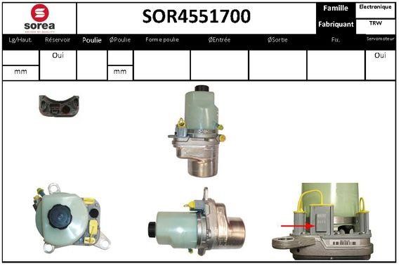 SNRA SOR4551700 Pompa hydrauliczna, układ kierowniczy SOR4551700: Dobra cena w Polsce na 2407.PL - Kup Teraz!
