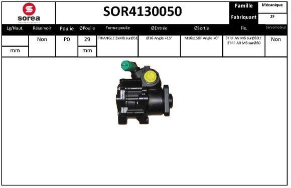 SNRA SOR4130050 Hydraulic Pump, steering system SOR4130050: Buy near me in Poland at 2407.PL - Good price!
