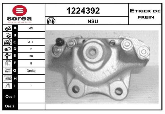 SNRA 1224392 Brake caliper 1224392: Buy near me in Poland at 2407.PL - Good price!