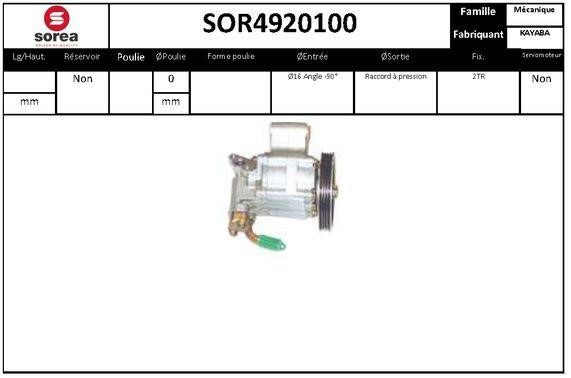 SNRA SOR4920100 Pompa hydrauliczna, układ kierowniczy SOR4920100: Dobra cena w Polsce na 2407.PL - Kup Teraz!