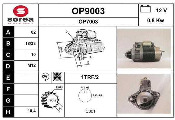 SNRA OP9003 Starter OP9003: Buy near me at 2407.PL in Poland at an Affordable price!
