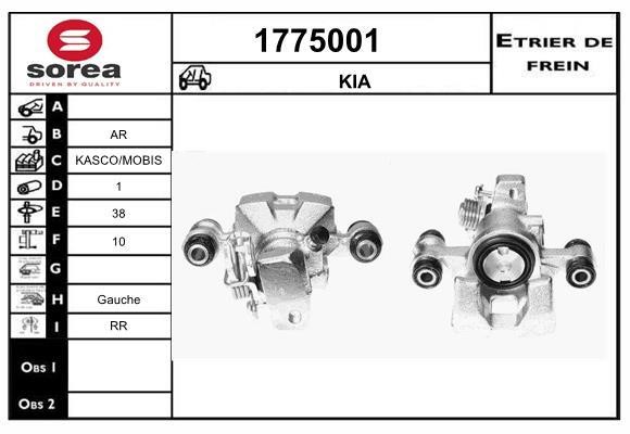 SNRA 1775001 Brake caliper 1775001: Buy near me in Poland at 2407.PL - Good price!
