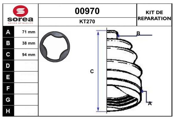 SNRA 00970 Bellow, driveshaft 00970: Buy near me in Poland at 2407.PL - Good price!