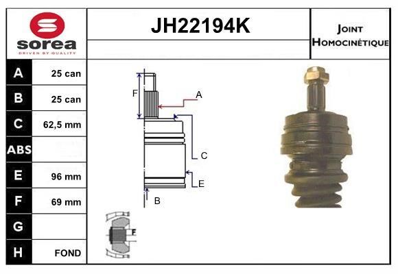 SNRA JH22194K Шарнир равных угловых скоростей (ШРУС) JH22194K: Отличная цена - Купить в Польше на 2407.PL!
