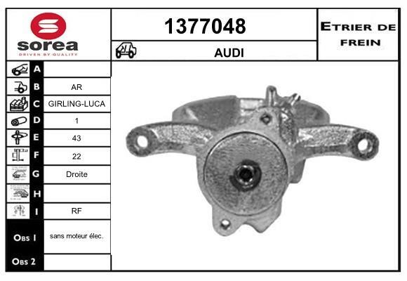 SNRA 1377048 Brake caliper rear right 1377048: Buy near me in Poland at 2407.PL - Good price!