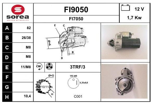 SNRA FI9050 Starter FI9050: Buy near me in Poland at 2407.PL - Good price!