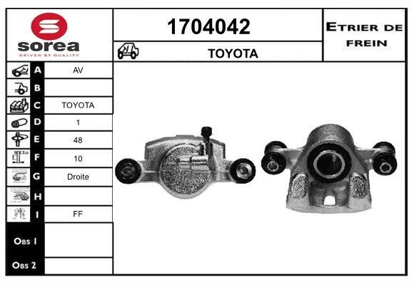 SNRA 1704042 Brake caliper 1704042: Buy near me at 2407.PL in Poland at an Affordable price!