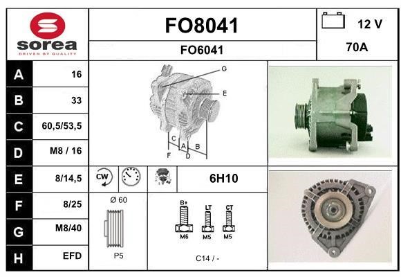 SNRA FO8041 Генератор FO8041: Отличная цена - Купить в Польше на 2407.PL!