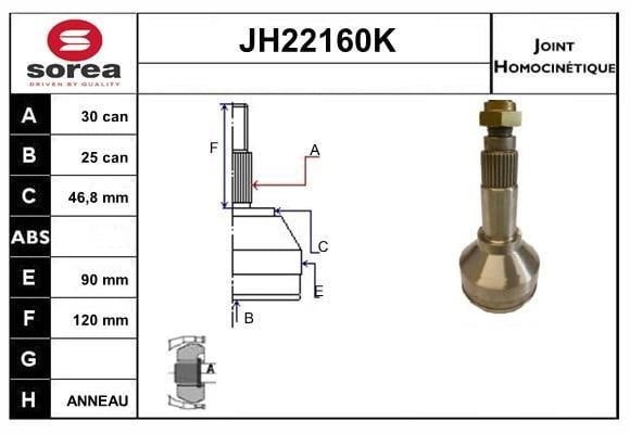 SNRA JH22160K Шарнір рівних кутових швидкостей (ШРКШ) JH22160K: Приваблива ціна - Купити у Польщі на 2407.PL!