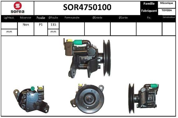SNRA SOR4750100 Hydraulic Pump, steering system SOR4750100: Buy near me in Poland at 2407.PL - Good price!