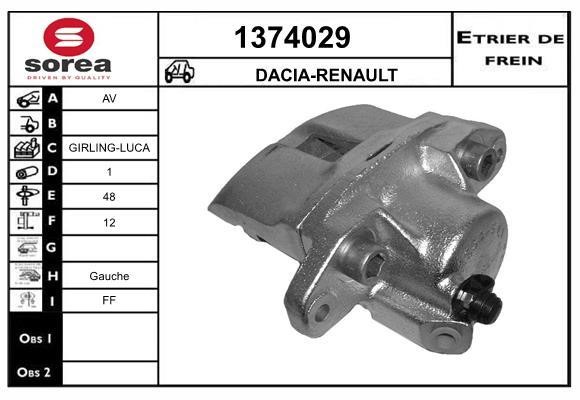 SNRA 1374029 Brake caliper front left 1374029: Buy near me in Poland at 2407.PL - Good price!