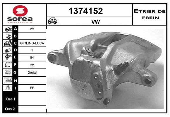 SNRA 1374152 Brake caliper 1374152: Buy near me in Poland at 2407.PL - Good price!