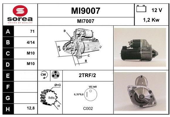 SNRA MI9007 Starter MI9007: Buy near me in Poland at 2407.PL - Good price!