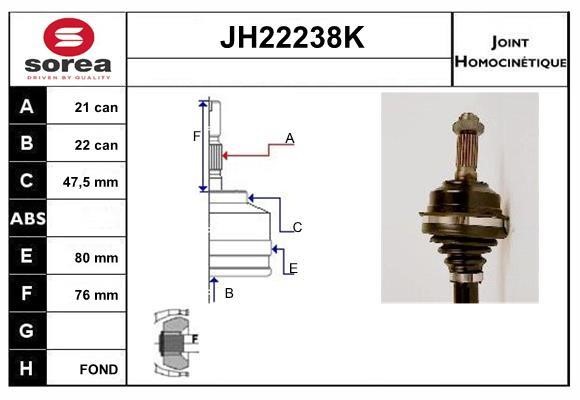 SNRA JH22238K Przegub homokinetyczny JH22238K: Dobra cena w Polsce na 2407.PL - Kup Teraz!