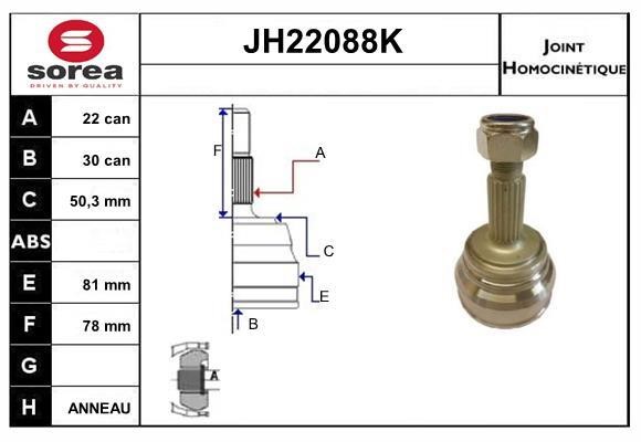 SNRA JH22088K CV joint JH22088K: Buy near me in Poland at 2407.PL - Good price!