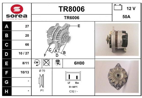 SNRA TR8006 Alternator TR8006: Dobra cena w Polsce na 2407.PL - Kup Teraz!