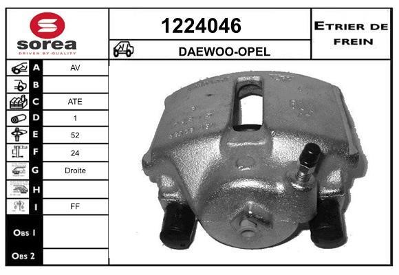 SNRA 1224046 Суппорт тормозной передний правый 1224046: Отличная цена - Купить в Польше на 2407.PL!