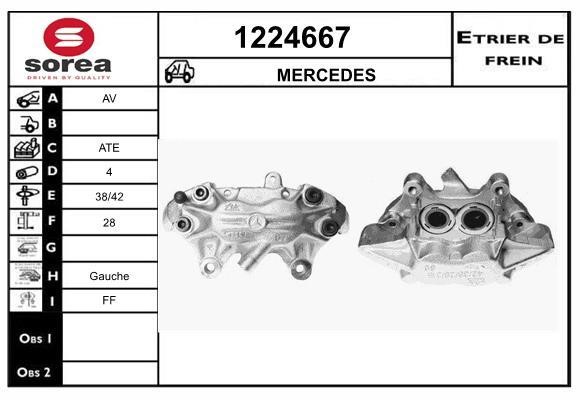 SNRA 1224667 Brake caliper 1224667: Buy near me in Poland at 2407.PL - Good price!