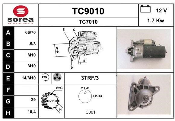 SNRA TC9010 Starter TC9010: Buy near me in Poland at 2407.PL - Good price!