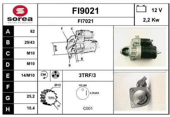 SNRA FI9021 Стартер FI9021: Купить в Польше - Отличная цена на 2407.PL!