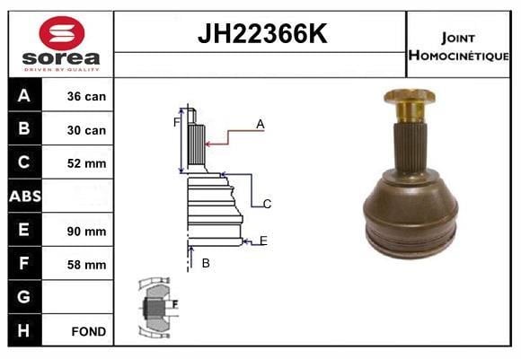 SNRA JH22366K CV joint JH22366K: Buy near me in Poland at 2407.PL - Good price!