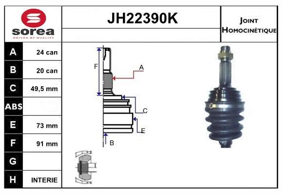 SNRA JH22390K CV joint JH22390K: Buy near me in Poland at 2407.PL - Good price!