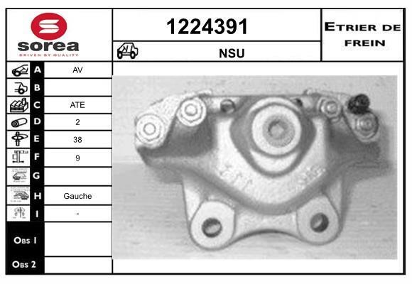 SNRA 1224391 Brake caliper 1224391: Buy near me in Poland at 2407.PL - Good price!