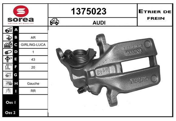 SNRA 1375023 Суппорт тормозной 1375023: Отличная цена - Купить в Польше на 2407.PL!