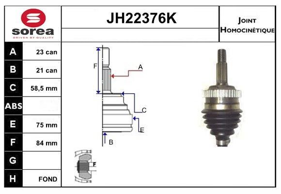 SNRA JH22376K Шарнир равных угловых скоростей (ШРУС) JH22376K: Отличная цена - Купить в Польше на 2407.PL!